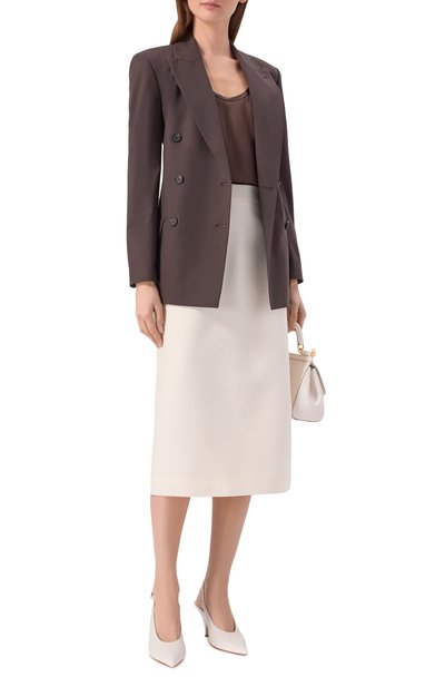 Атласный топ BRUNELLO CUCINELLI, арт. MPC59E0600, фото 2