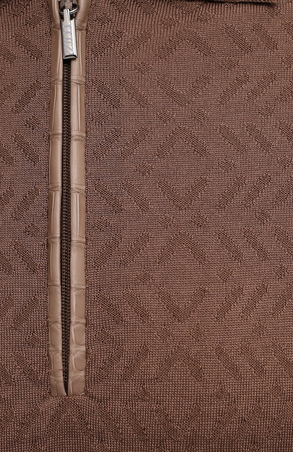 Поло с отделкой из кожи аллигатора ZILLI, арт. MBV-PZ042-GE0C1/MC01/AMIS, фото 5