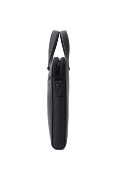 Мужской портфель FERRAGAMO черного цвета, арт. 240133/740811 | Фото 4 (Материал сплава: Проставлено; Ремень/цепочка: На ремешке; Материал: Натуральная кожа; Размер: large; Драгоценные камни: Проставлено; Сумки-технические: Портфели)