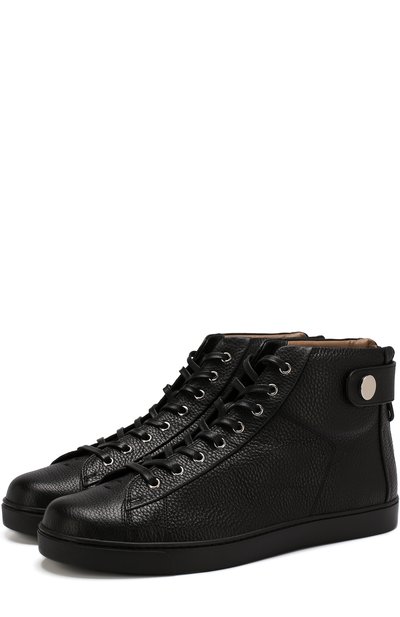 Высокие кожаные кеды на шнуровке GIANVITO ROSSI, арт. S20593.M1BLK.B0XNER0, фото 1