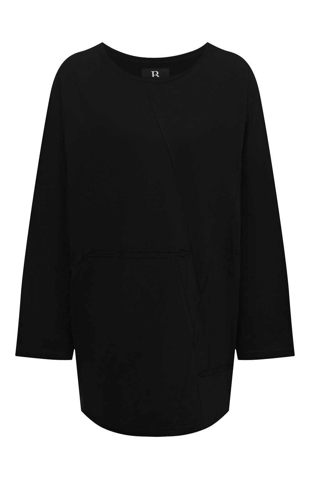 Хлопковый лонгслив YOHJI YAMAMOTO черного цвета по цене 41050 руб., арт. ND-T60-086, фото 1 Хлопковый лонгслив YOHJI YAMAMOTO, арт. ND-T60-086, фото 1