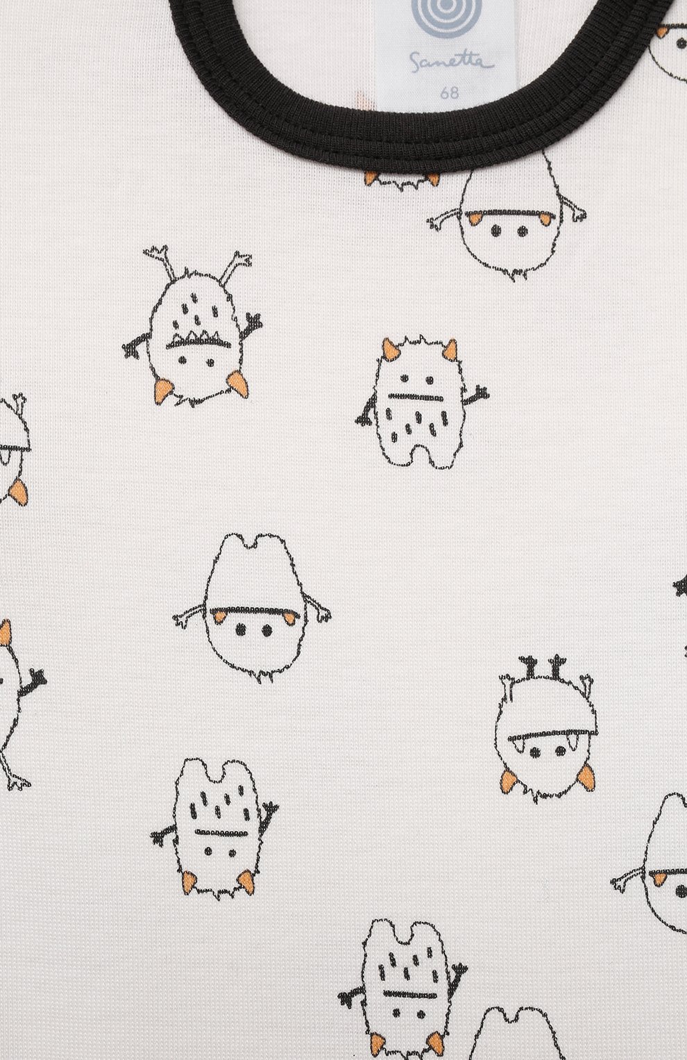 Хлопковое боди SANETTA белого цвета по цене 2295 руб., арт. 323388, фото 3 Хлопковое боди SANETTA, арт. 323388, фото 3