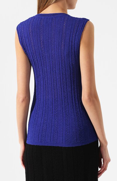 Топ из смеси вискозы и шерсти M MISSONI синего цвета по цене 17150 руб., арт. 2DJ00020/2K0003, фото 4 Топ из смеси вискозы и шерсти M MISSONI, арт. 2DJ00020/2K0003, фото 4
