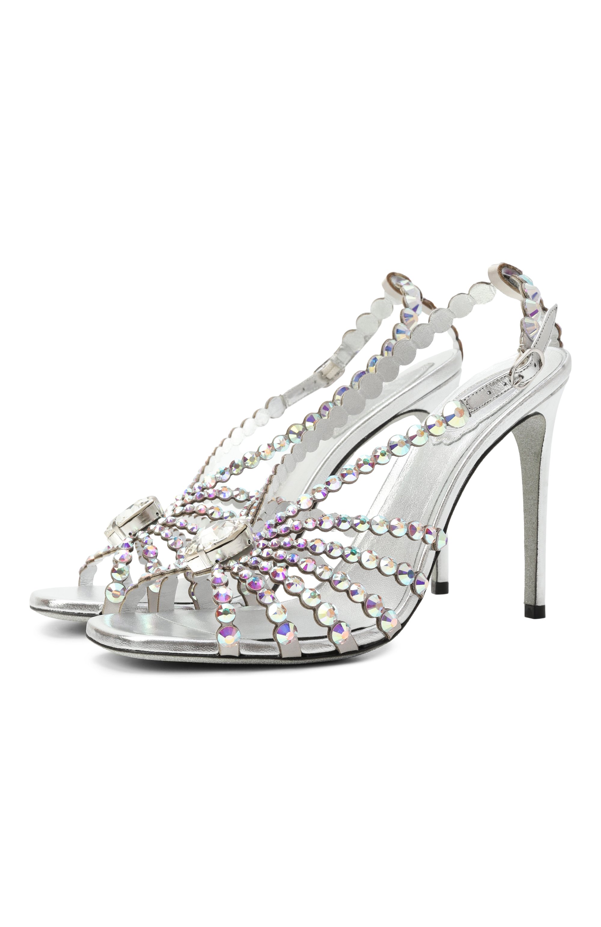 Комбинированные босоножки heart cinderella 105 RENE CAOVILLA, арт. C11819-105/R001, фото 1