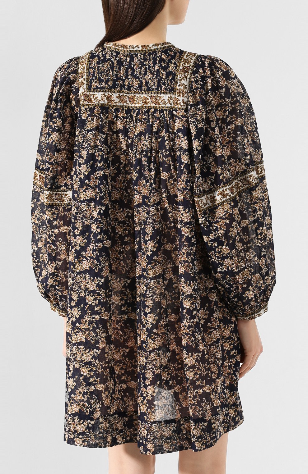 Хлопковое платье ISABEL MARANT ETOILE темно-синего цвета по цене 45150 руб., арт. R01591-20P028E/VIRGINIE, фото 4 Хлопковое платье ISABEL MARANT ETOILE, арт. R01591-20P028E/VIRGINIE, фото 4