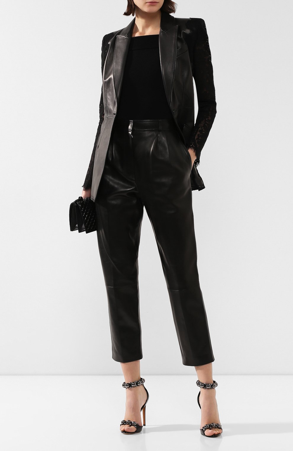 Кожаные брюки ALEXANDER MCQUEEN, арт. 610858/Q5AC2, фото 2