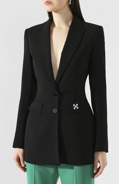 Жакет из смеси вискозы и шерсти OFF-WHITE, арт. 0WEF038R205150681000, фото 3