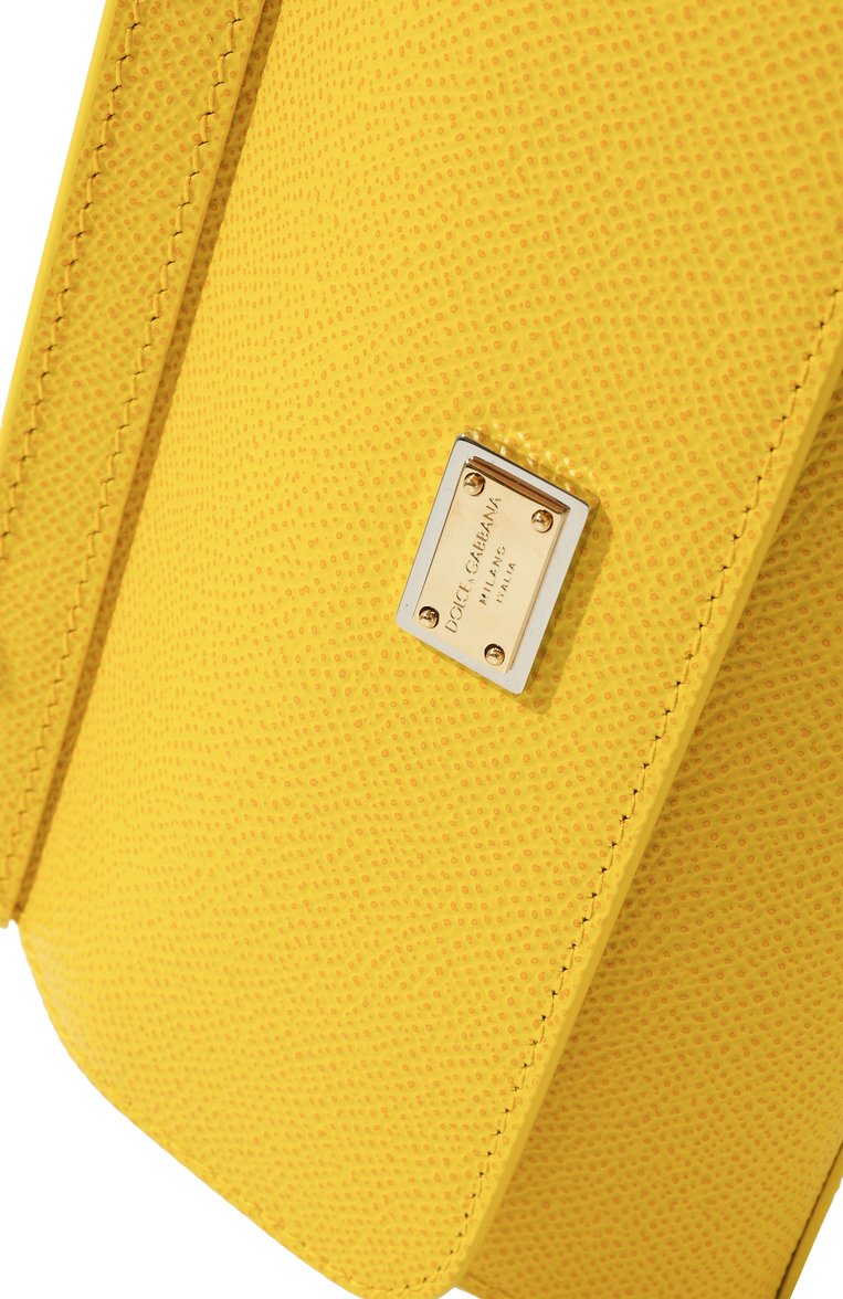 Женская сумка sicily small DOLCE & GABBANA желтого цвета, арт. BB9116_BE9116/A1001_1 | Фото 3 (Размер: small; Ремень/цепочка: На ремешке; Материал: Натуральная кожа)