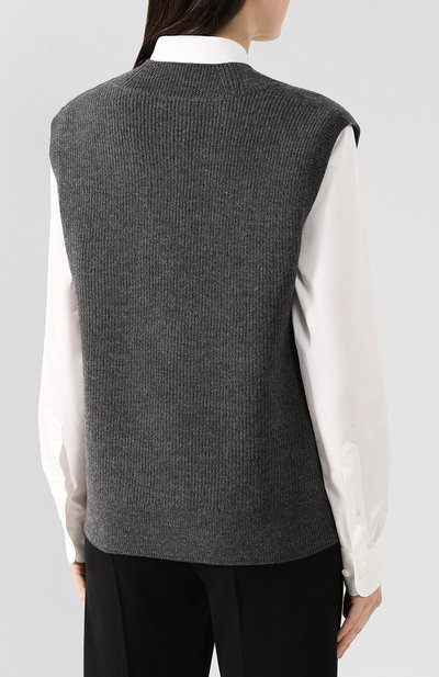 Шерстяной жилет DRIES VAN NOTEN темно-серого цвета по цене 34150 руб., арт. 192-31266-8702, фото 4 Шерстяной жилет DRIES VAN NOTEN, арт. 192-31266-8702, фото 4