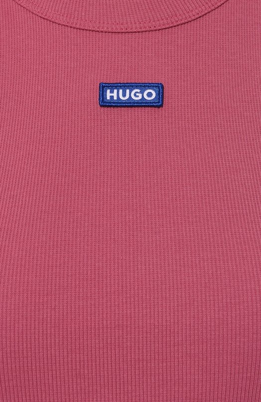 Хлопковая майка HUGO Blue Розовый, фото 5