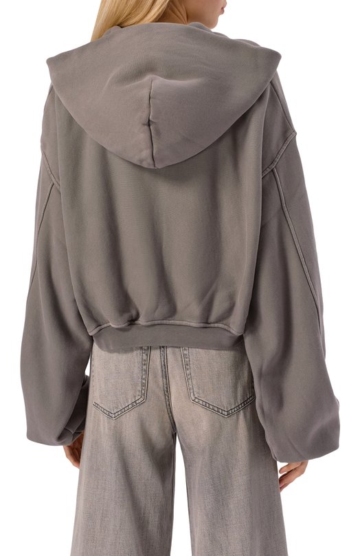Хлопковая толстовка Alexander Wang 1CC3251057 Серый  1CC3251057 Фото 4