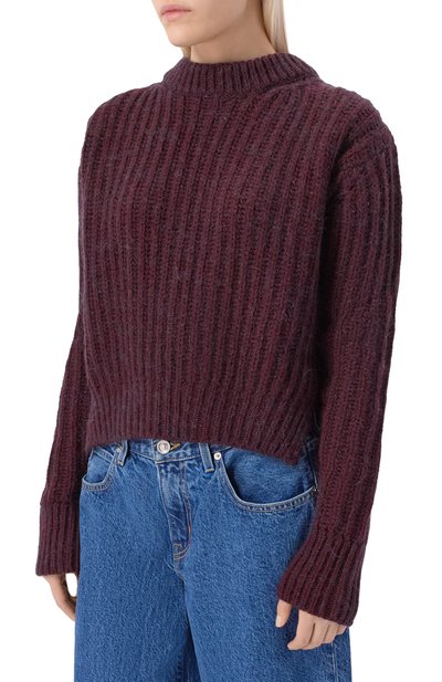 Свитер из шерсти и кашемира SASUPHI бордового цвета по цене 141500 руб., арт. W25662/BU, фото 3 Свитер из шерсти и кашемира SASUPHI, арт. W25662/BU, фото 3
