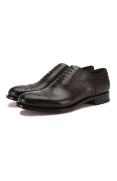 Кожаные оксфорды SANTONI, арт. MC0S10348MC2H0ENT58, фото 1