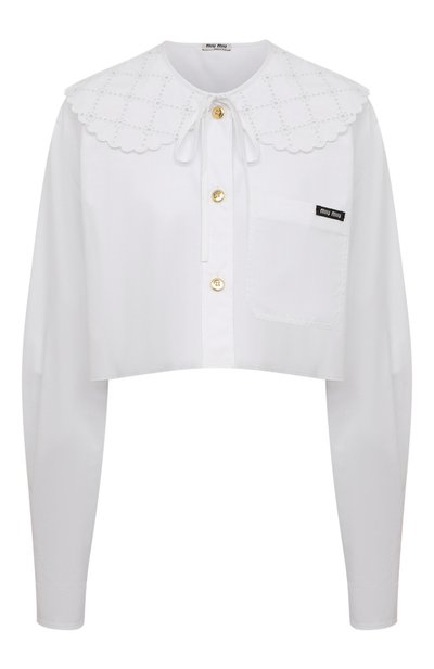 Хлопковая блузка MIU MIU, арт. MK1609-10ME-F0009, фото 1