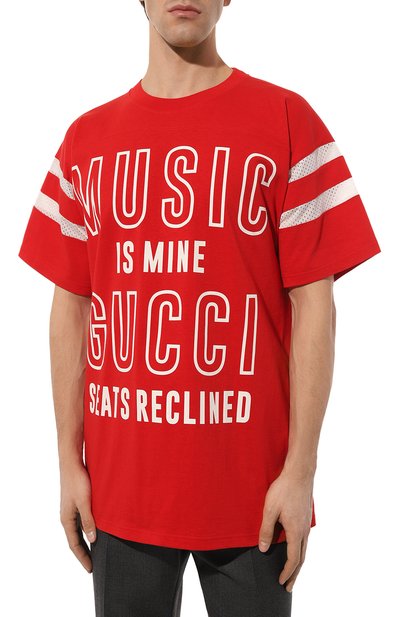 Хлопковая футболка GUCCI, арт. 655459 XJDXN, фото 3