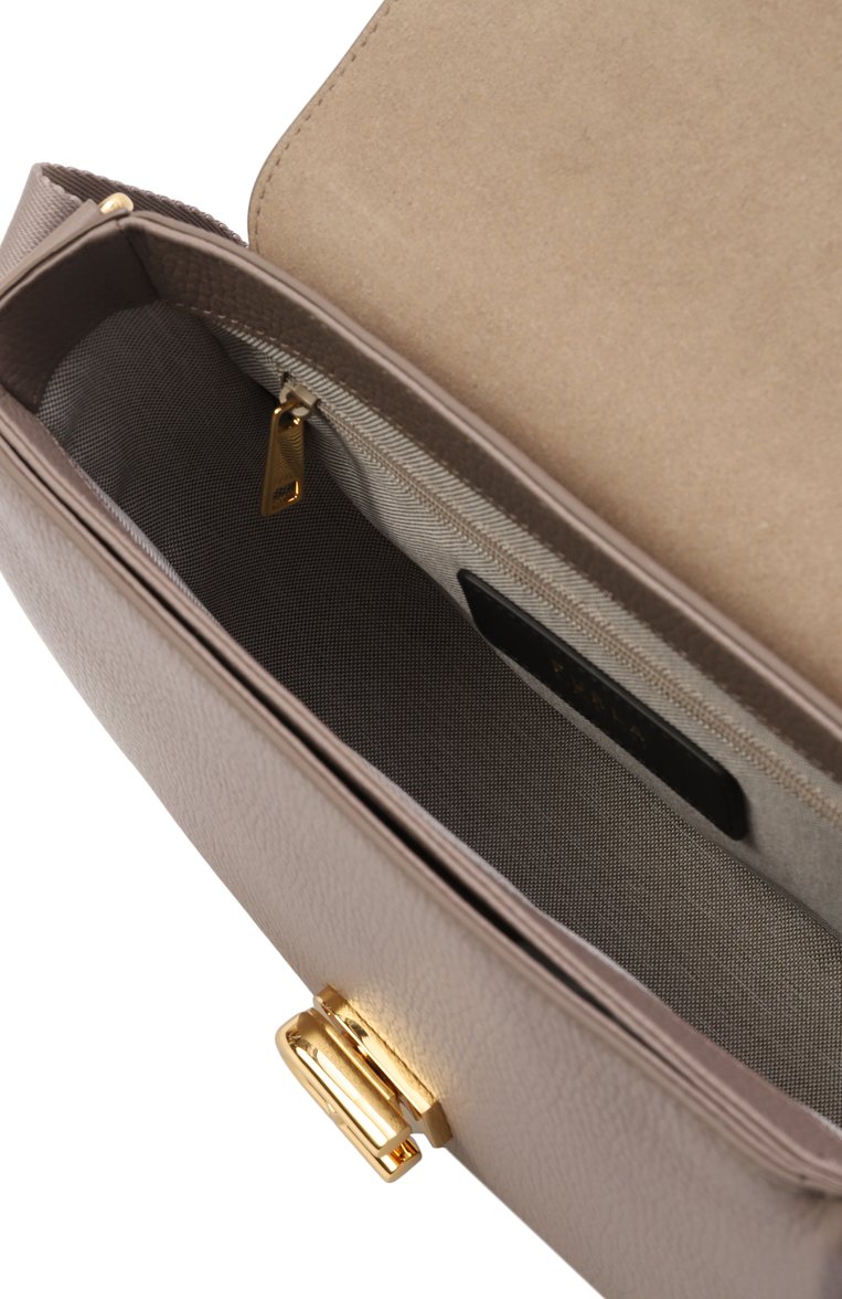 Женская сумка furla lotus small FURLA светло-коричневого цвета, арт. WB01605/BX0356 | Фото 5 (Автоматизация ТО: Проставлено; Автоматизация состава: Проставлено; Ремень/цепочка: На ремешке; Материал: Натуральная кожа; Размер: small)