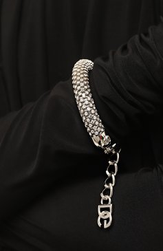 Женский браслет DOLCE & GABBANA серебряного цвета, арт. WBP8S1 W1111 | Фото 2 (Нос: Не проставлено; Региональные ограничения белый список (Axapta Mercury): Не проставлено; Материал: Металл)