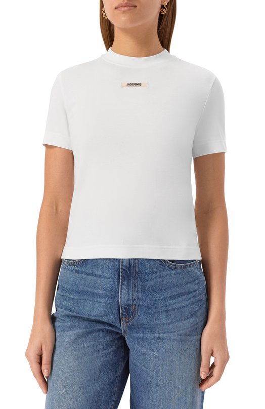 Хлопковая футболка Jacquemus 24ETSW00133AJ0/0124 Белый  24ETSW00133AJ0/0124 Фото 3