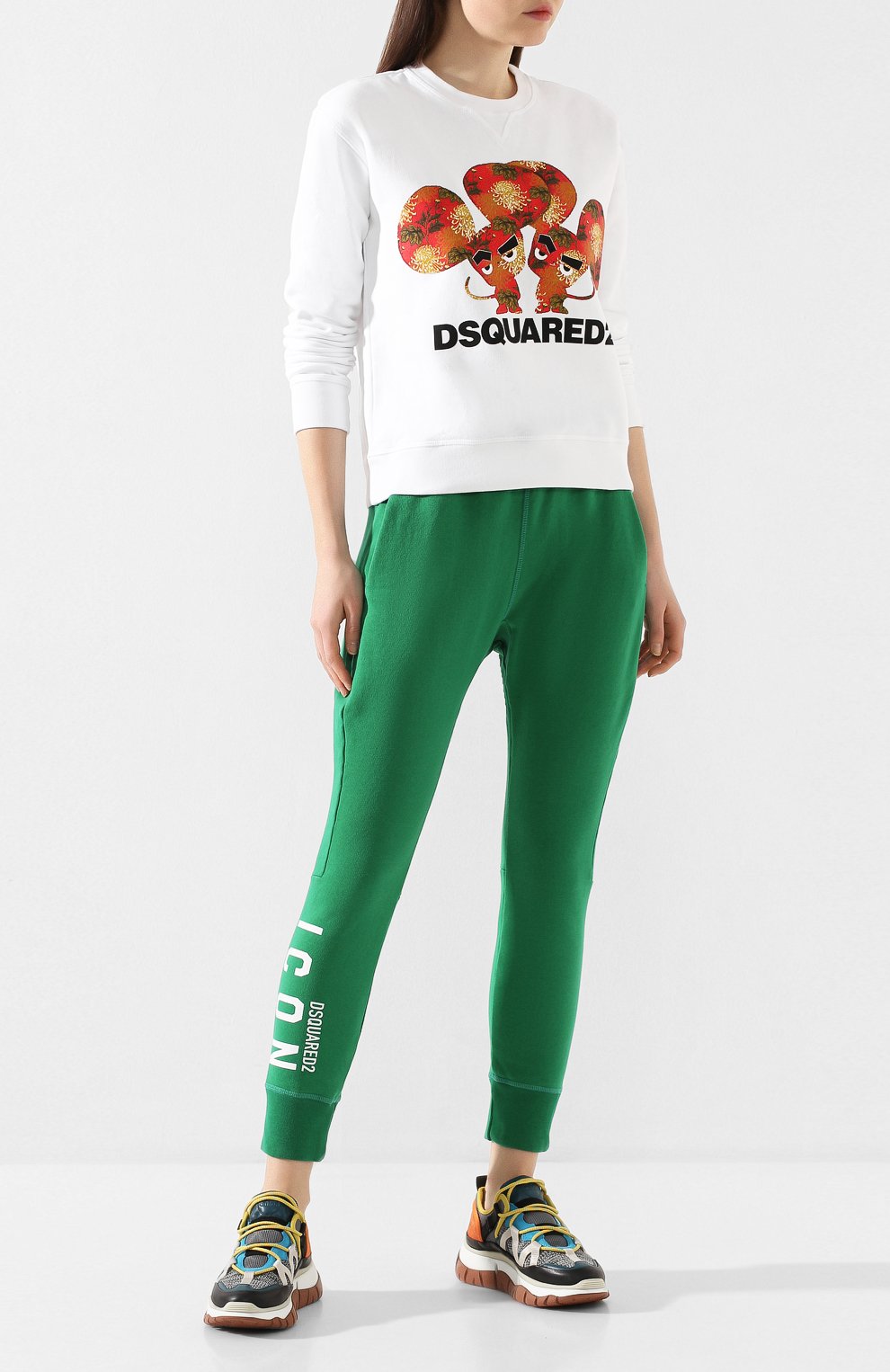 Хлопковый свитшот DSQUARED2 белого цвета по цене 34550 руб., арт. S75GU0281/S25042, фото 2 Хлопковый свитшот DSQUARED2, арт. S75GU0281/S25042, фото 2