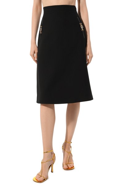 Юбка из шелка и шерсти GUCCI, арт. 603337 Z8AHX, фото 3