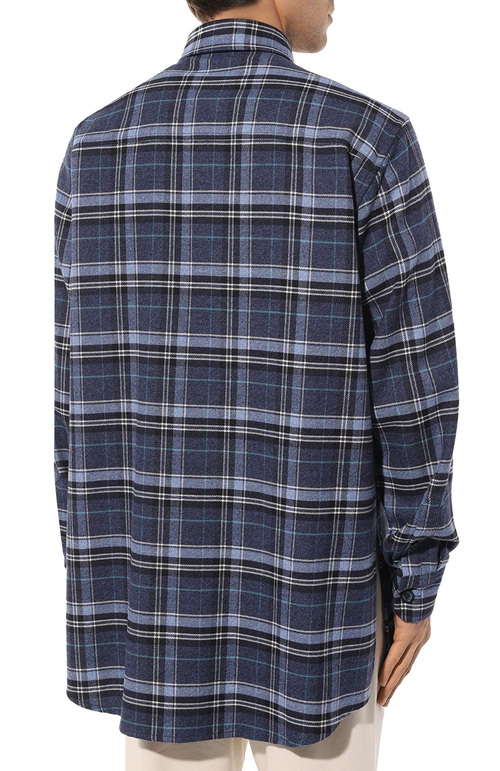 Хлопковая рубашка DOLCE & GABBANA синего цвета по цене 94450 руб., арт. G5IY9T/FQ6CX, фото 4 Хлопковая рубашка DOLCE & GABBANA, арт. G5IY9T/FQ6CX, фото 4