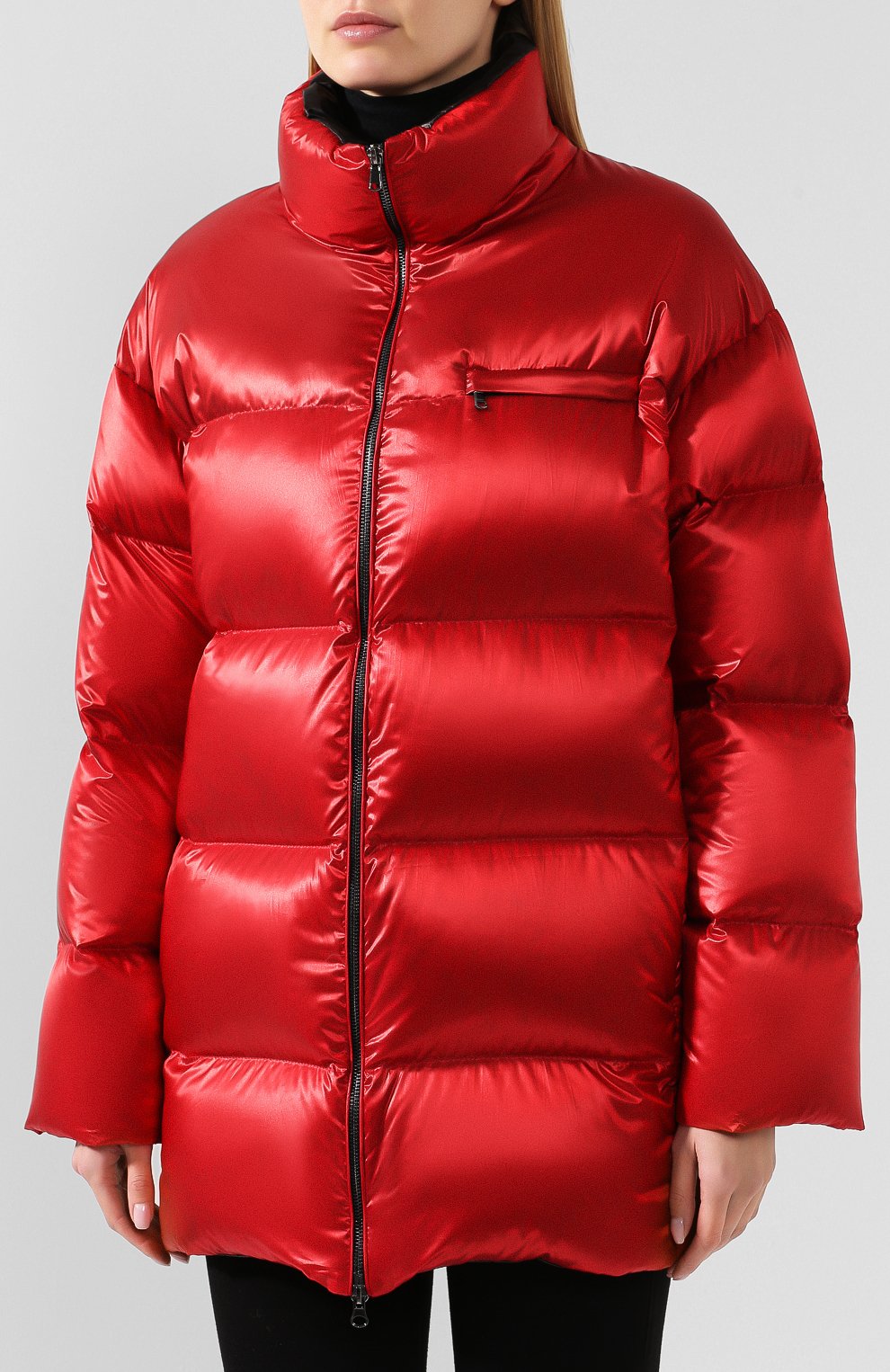 Пуховик SEVEN LAB красного цвета по цене 35280 руб., арт. DJF20-№1VLE red/black, фото 3 Пуховик SEVEN LAB, арт. DJF20-№1VLE red/black, фото 3