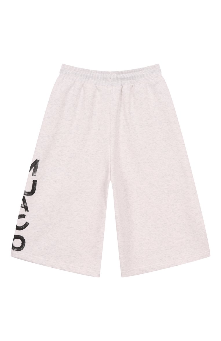 Детские хлопковые шорты MARC JACOBS (THE) светло-бежевого цвета, арт. W60480 | Фото 2 (Материал внешний: Хлопок; Нос: Не проставлено; Случай: Повседневный; Ростовка одежда: 9 лет | 134 см, 3 года | 98 см, 12 лет | 152 см, 13 - 15 лет | 158 см, 4 года | 104 см, 5 лет | 110 см, 7 лет | 122 см)