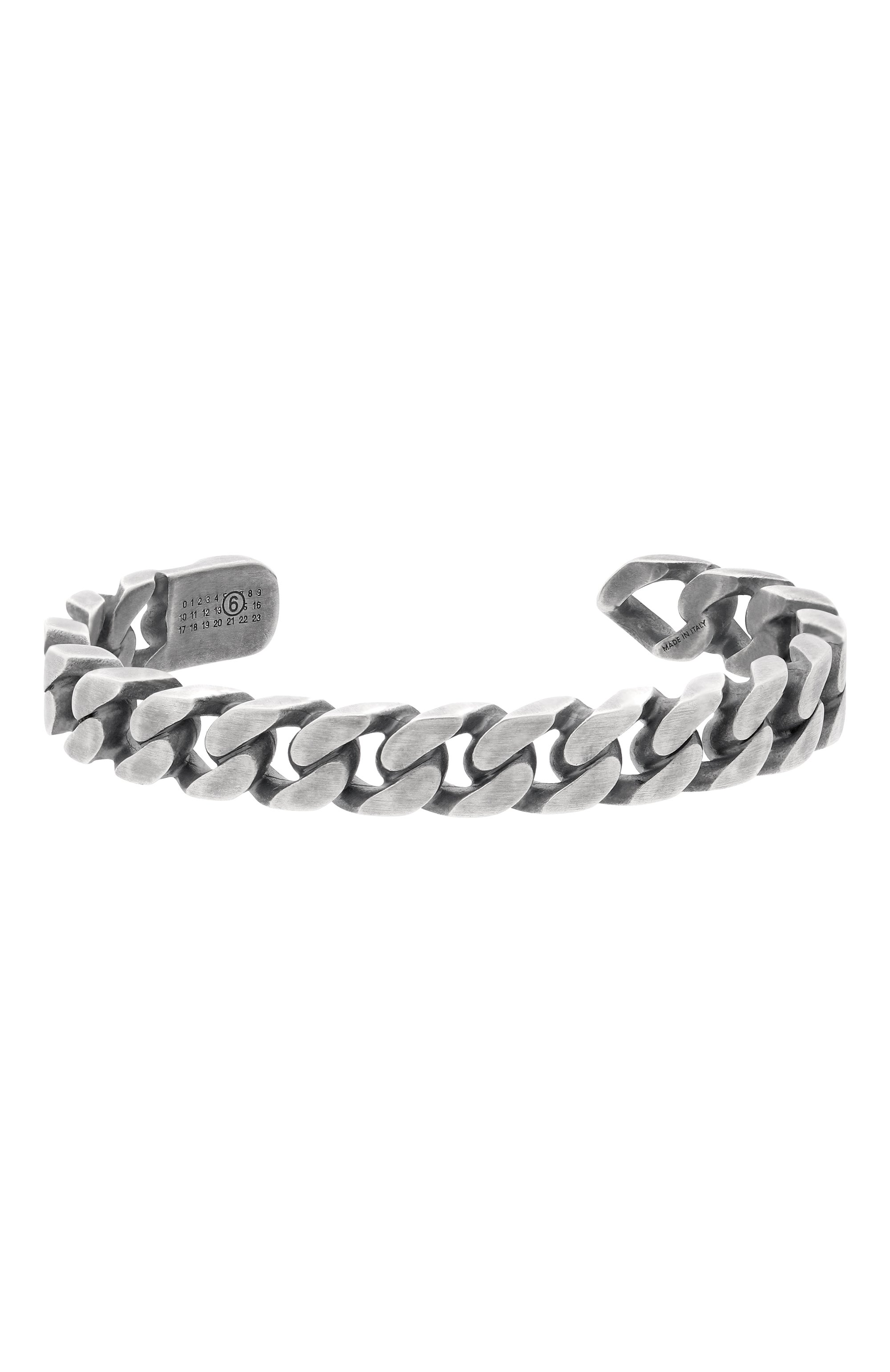 Браслет MM6 серебряного цвета по цене 49950 руб., арт. SM6UY0102 SV0235, фото 1 Браслет MM6, арт. SM6UY0102 SV0235, фото 1