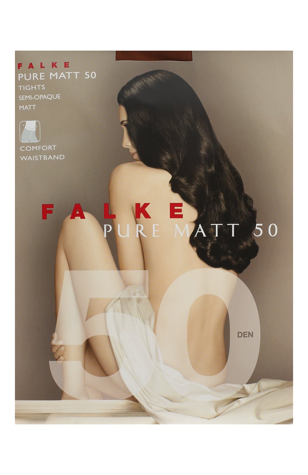 Колготки pure matt 50 FALKE коричневого цвета по цене 4080 руб., арт. 40150, фото 1 Колготки pure matt 50 FALKE, арт. 40150, фото 1