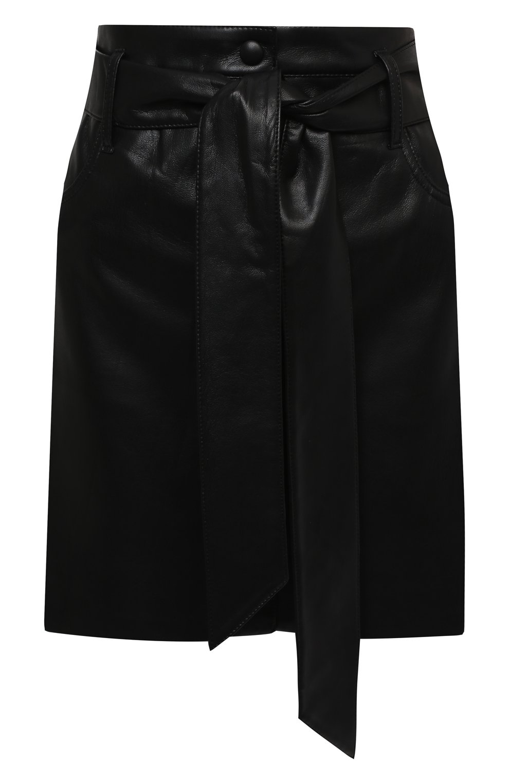 Юбка NANUSHKA черного цвета по цене 53800 руб., арт. MEDA_BLACK_VEGAN LEATHER, фото 1 Юбка NANUSHKA, арт. MEDA_BLACK_VEGAN LEATHER, фото 1
