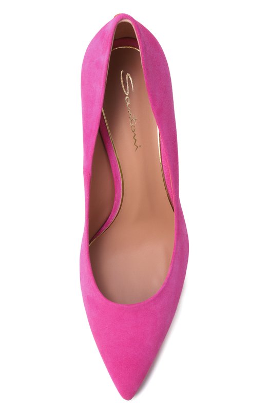 Замшевые туфли Santoni WDIG70945HI2NMGD Розовый  WDIG70945HI2NMGD Фото 6