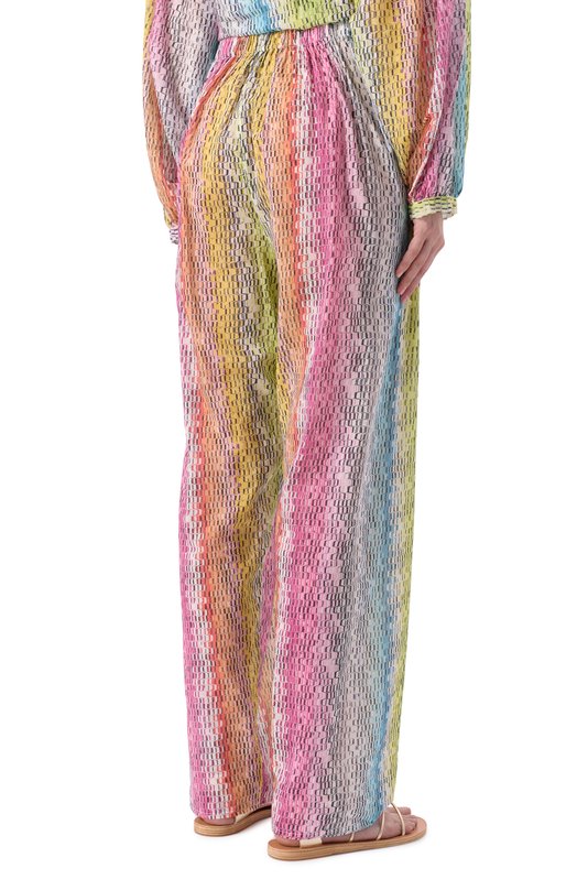 Брюки из хлопка и шелка Missoni MS25SI01/BW00UU Разноцветный  MS25SI01/BW00UU Фото 4