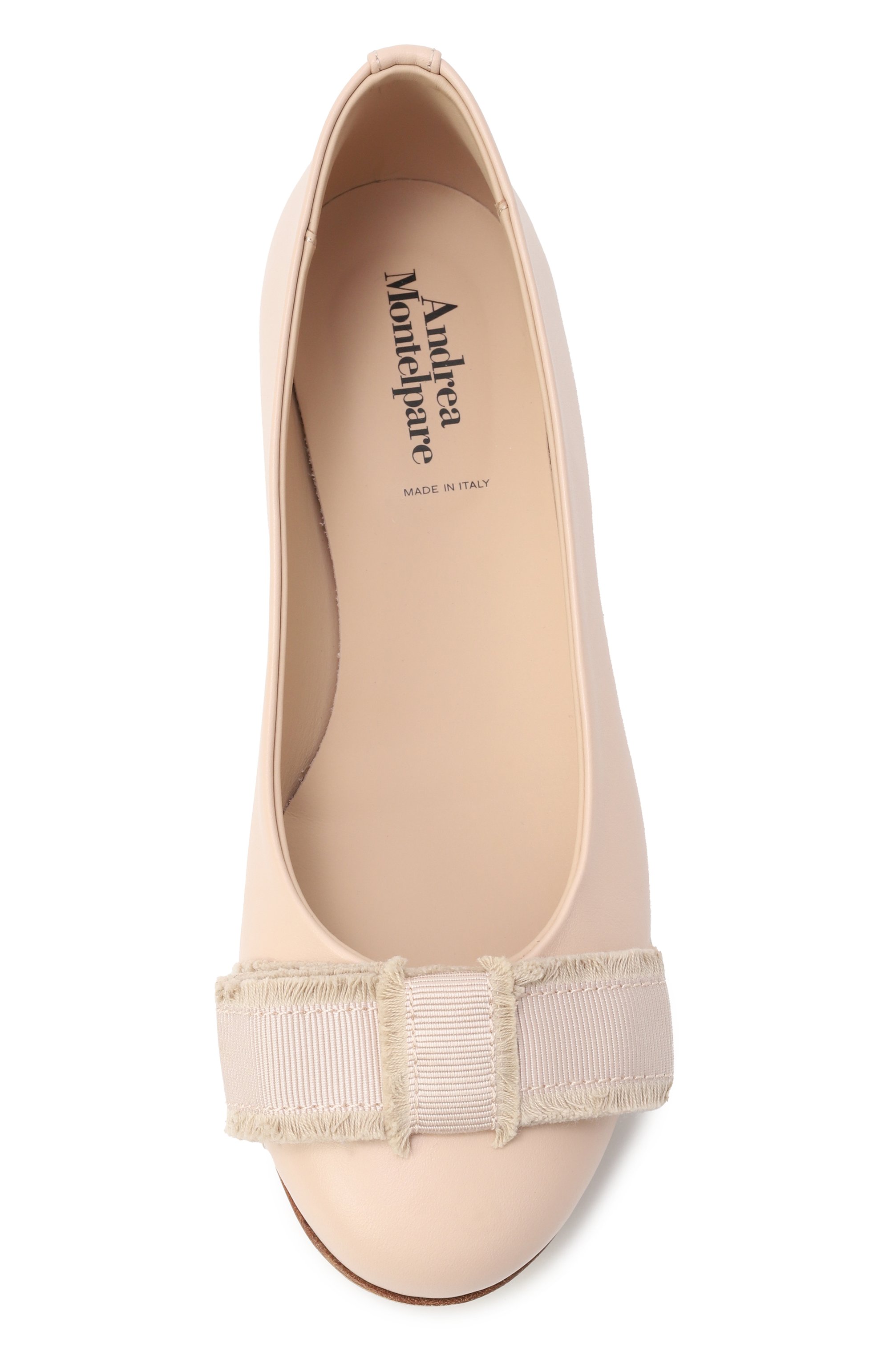 Кожаные балетки MONTELPARE TRADITION светло-розового цвета по цене 28350 руб., арт. 80825/36-40, фото 4 Кожаные балетки MONTELPARE TRADITION, арт. 80825/36-40, фото 4