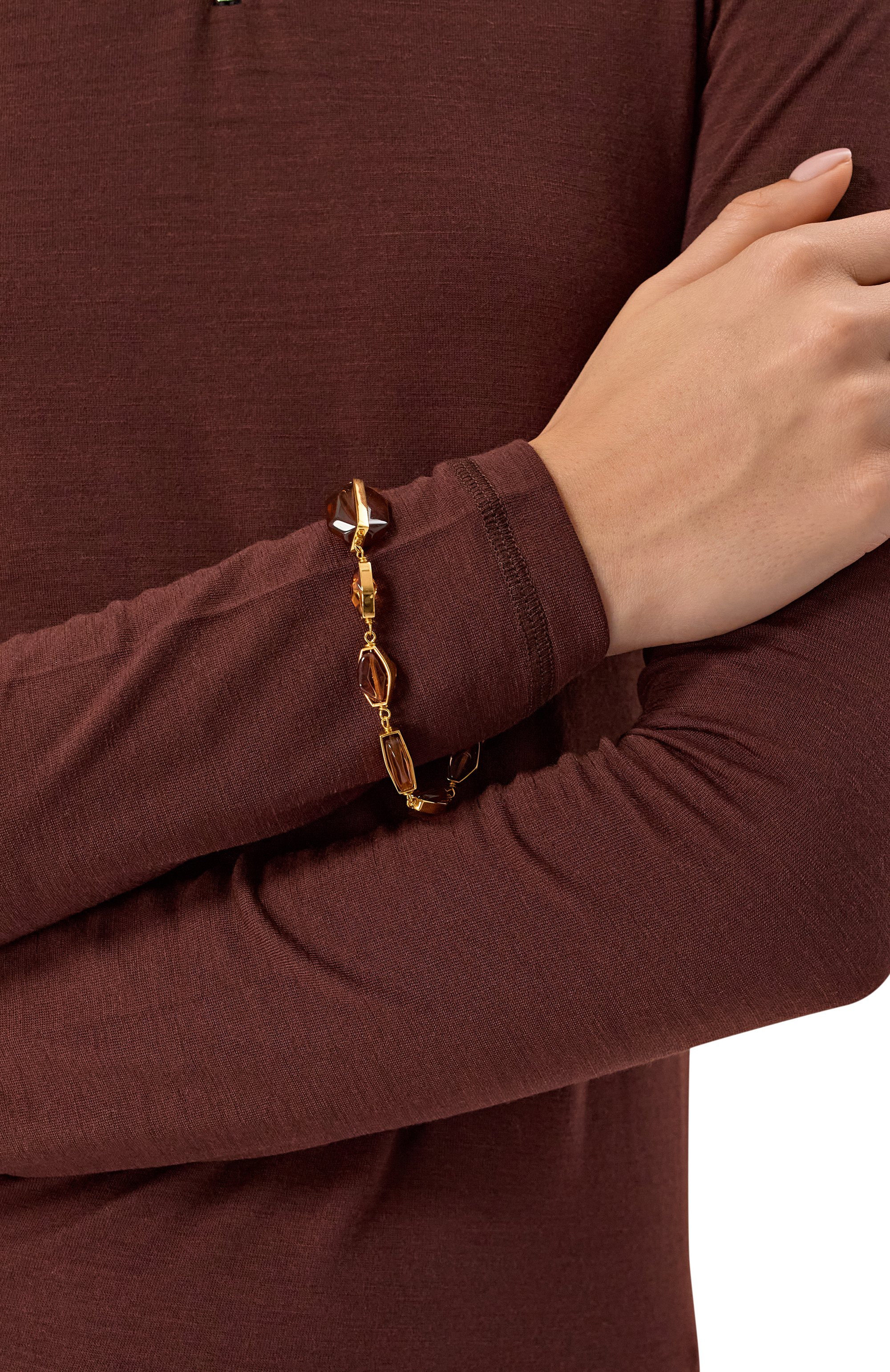 Браслет JIL SANDER коричневого цвета по цене 98650 руб., арт. J11UY0131 P5093, фото 2 Браслет JIL SANDER, арт. J11UY0131 P5093, фото 2