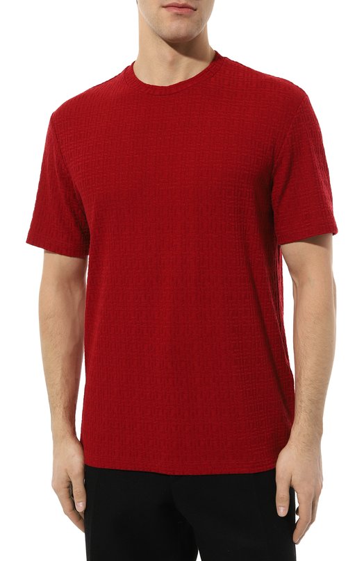 Футболка из вискозы и кашемира Giorgio Armani 3DSM71/SJGUZ Красный  3DSM71/SJGUZ Фото 3