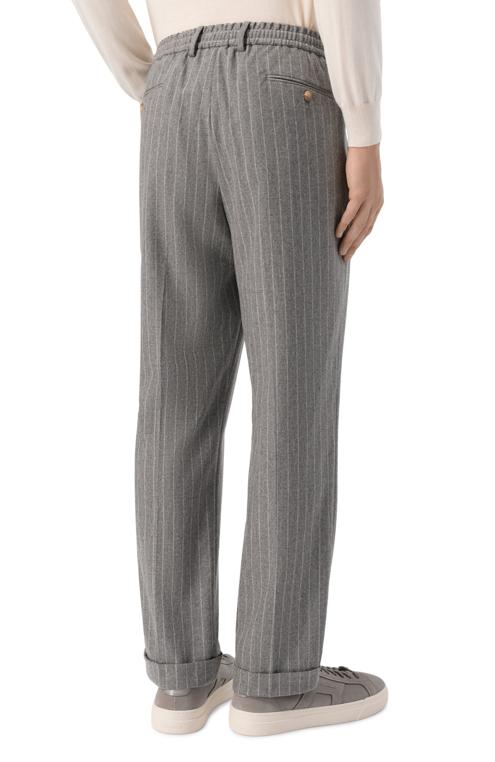 Шерстяные брюки GRAN SASSO светло-серого цвета по цене 49800 руб., арт. 76115/62002, фото 4 Шерстяные брюки GRAN SASSO, арт. 76115/62002, фото 4