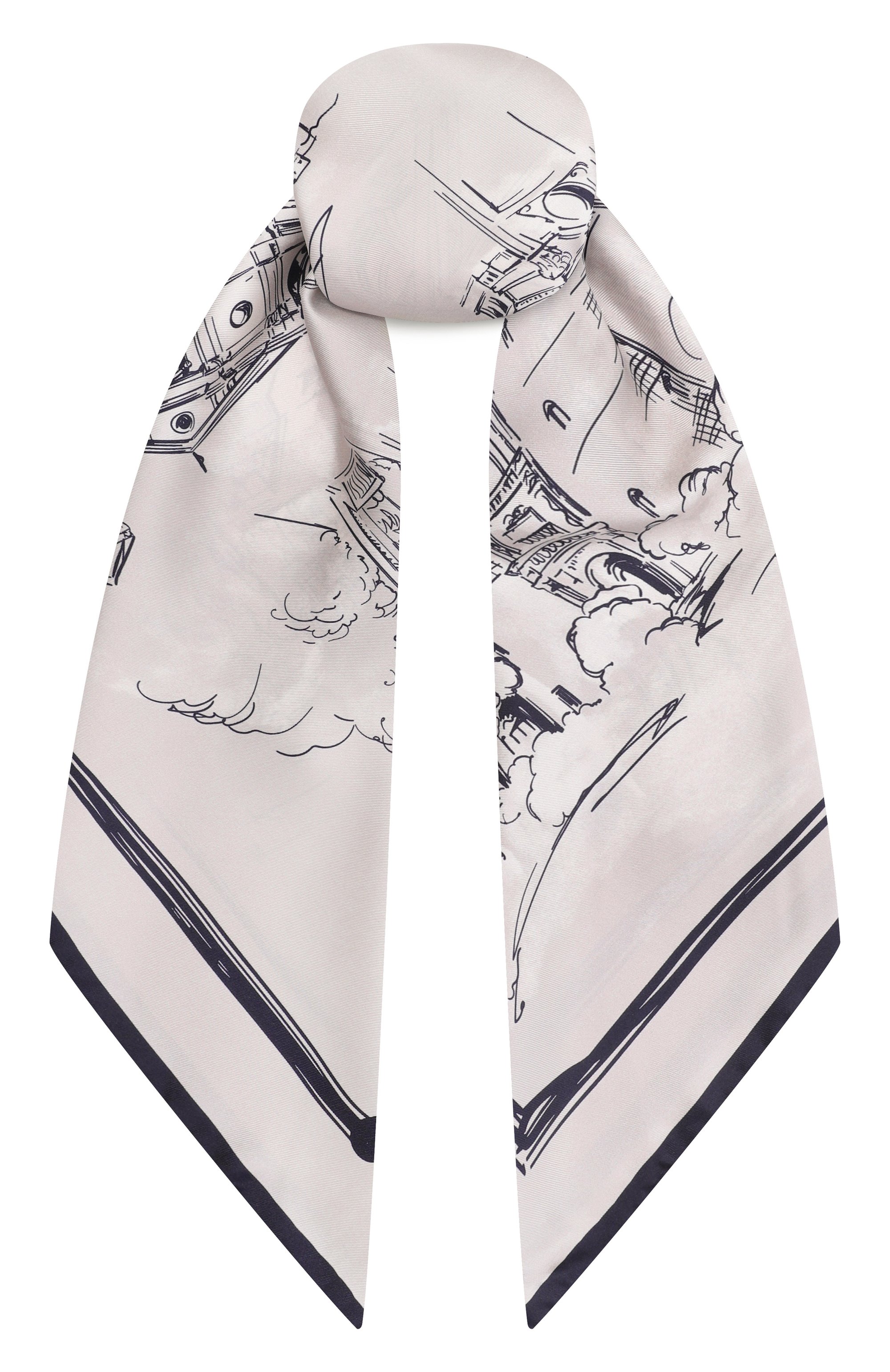 Шелковый платок MAX MARA кремового цвета по цене 37100 руб., арт. MXACARRE90W2, фото 1 Шелковый платок MAX MARA, арт. MXACARRE90W2, фото 1