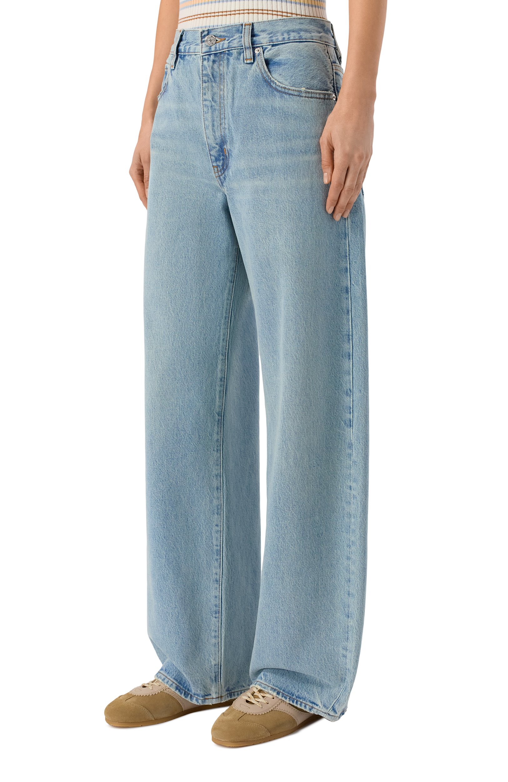 Джинсы the bow FRAME DENIM голубого цвета по цене 47500 руб., арт. 2058210/THE B0W, фото 3 Джинсы the bow FRAME DENIM, арт. 2058210/THE B0W, фото 3