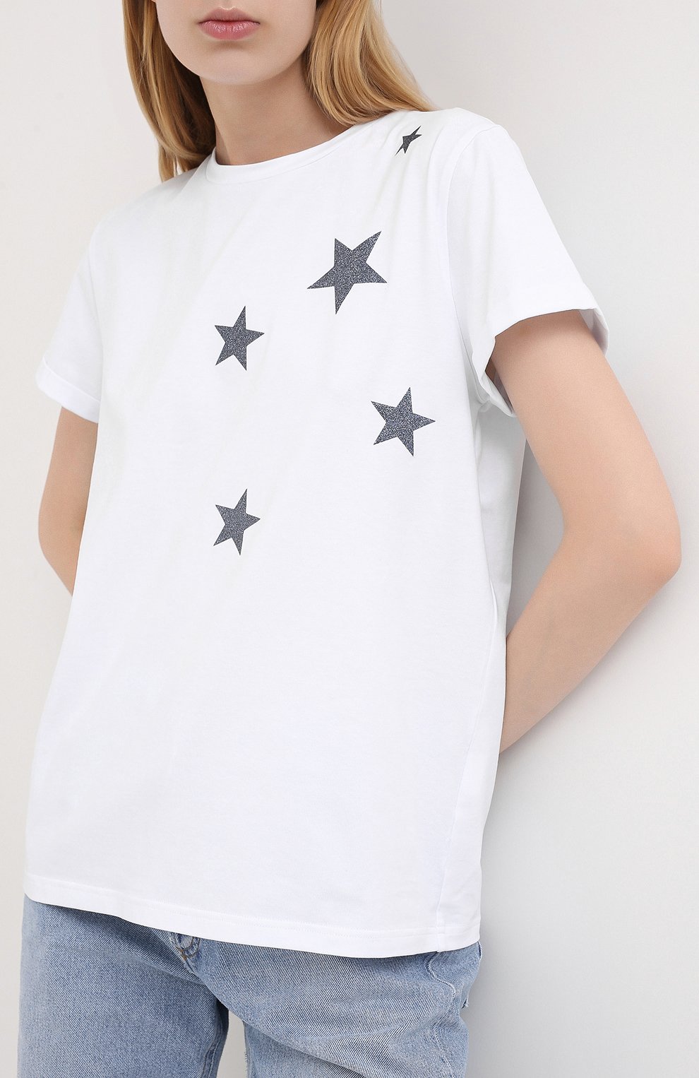 Хлопковая футболка SEVEN LAB, арт. T20-STARS-G021 white, фото 3