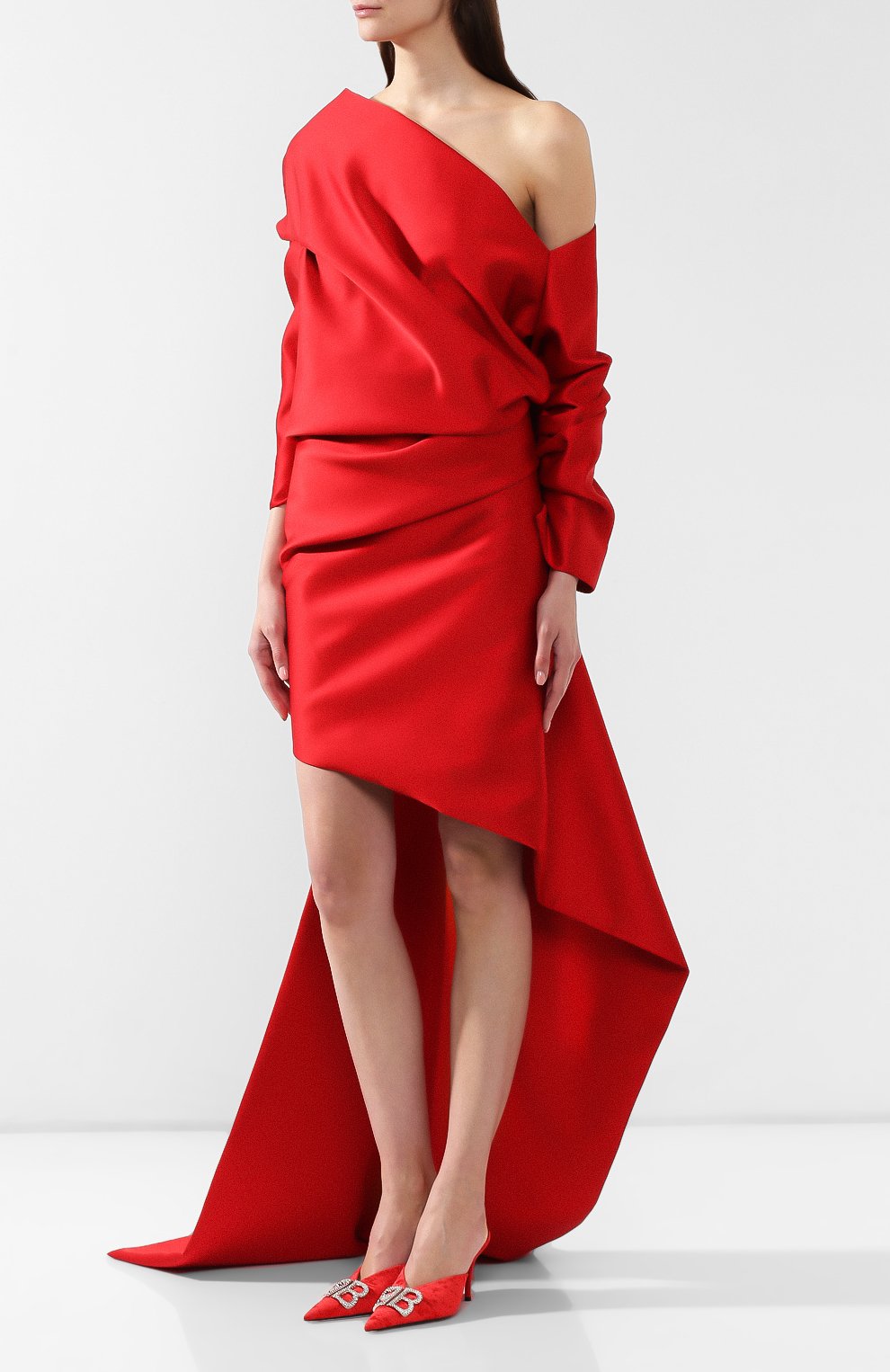 Платье BALENCIAGA красного цвета по цене 923000 руб., арт. 572555/TLD20, фото 3 Платье BALENCIAGA, арт. 572555/TLD20, фото 3