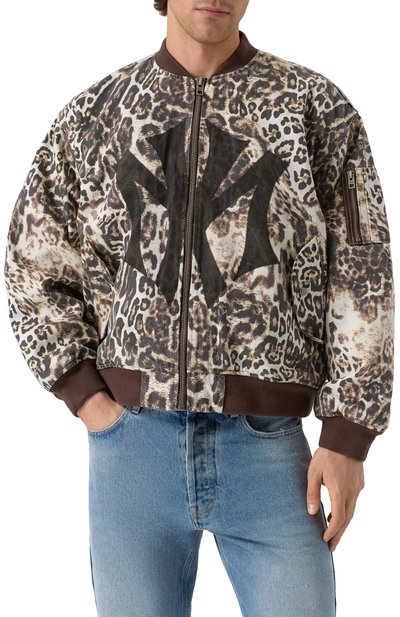 Джинсовый бомбер ksubi x mowalola KSUBI леопардового цвета по цене 108000 руб., арт. KXM25JK004, фото 3 Джинсовый бомбер ksubi x mowalola KSUBI, арт. KXM25JK004, фото 3