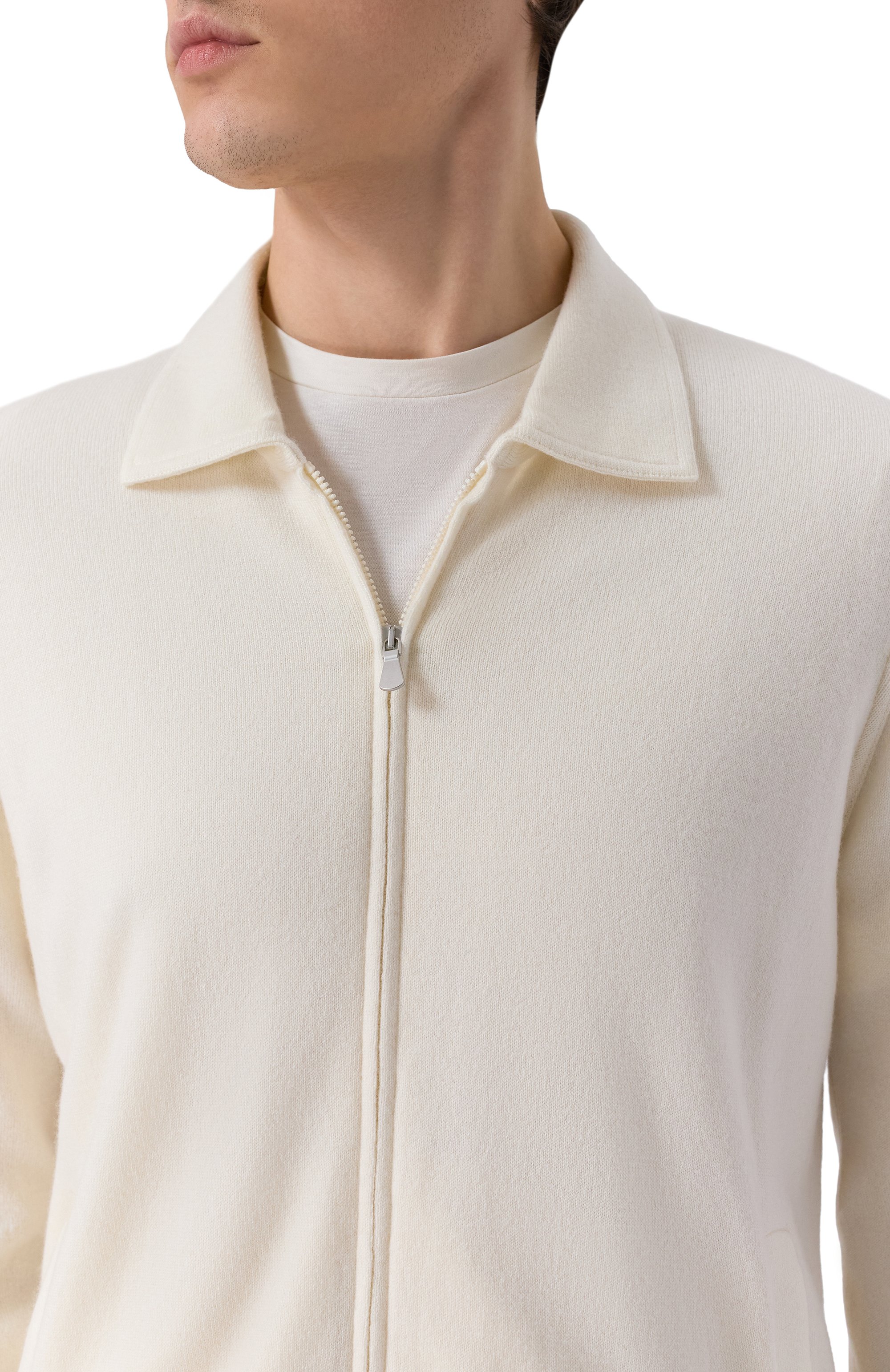 Кашемировый кардиган GRAN SASSO кремового цвета по цене 95900 руб., арт. 57151/20206, фото 5 Кашемировый кардиган GRAN SASSO, арт. 57151/20206, фото 5