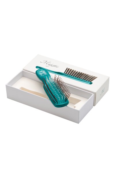 Женская мини-расческа scalp brush 198 зубцов, оттенок зеленый жемчуг MAJESTIC, арт. 4673748653065