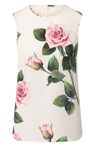 Женский шелковый топ DOLCE & GABBANA, арт. F7ZZCT/FSAZD