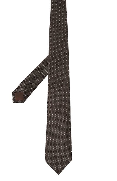 Шелковый галстук CANALI коричневого цвета по цене 16250 руб., арт. 18/HJ04131, фото 3 Шелковый галстук CANALI, арт. 18/HJ04131, фото 3