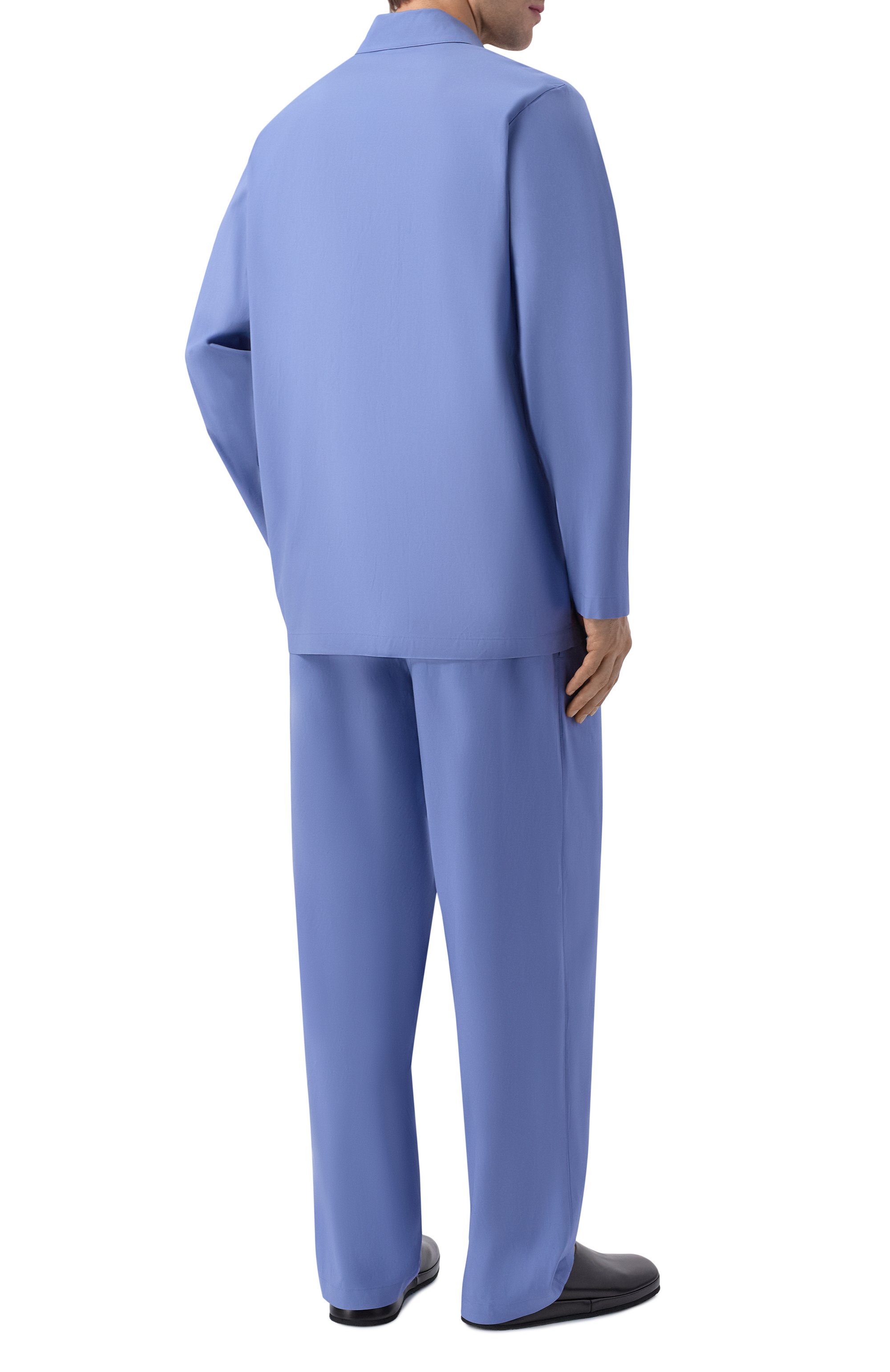 Пижама из вискозы и хлопка BOSS синего цвета по цене 17950 руб., арт. 50535788, фото 3 Пижама из вискозы и хлопка BOSS, арт. 50535788, фото 3