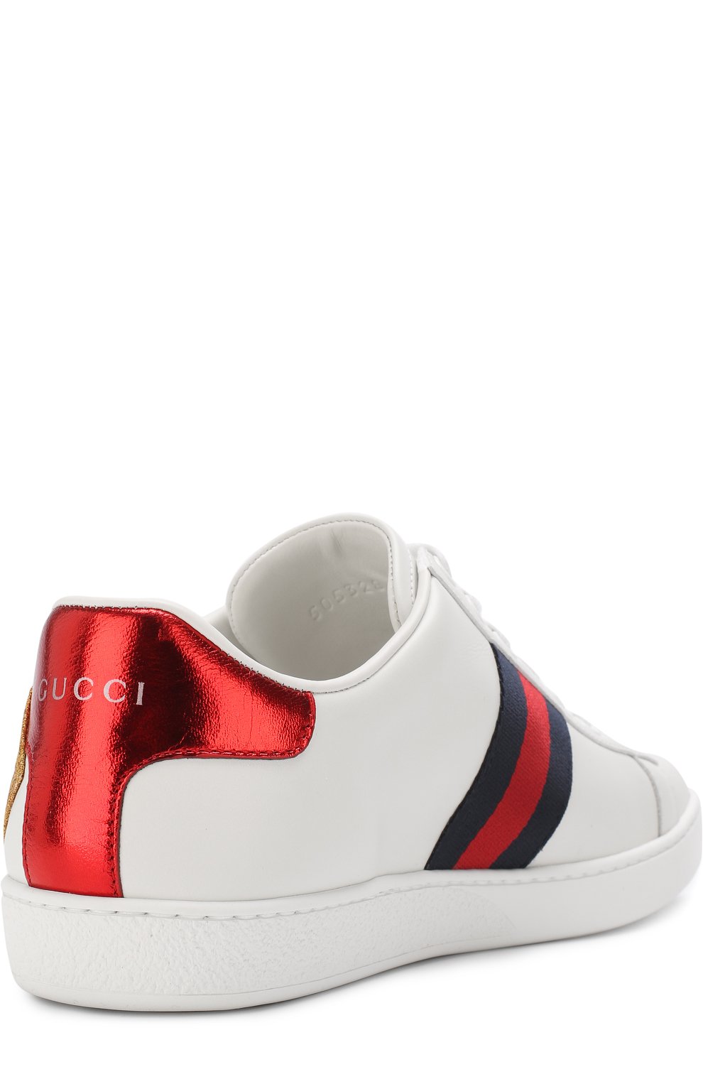 Кожаные кеды new ace с аппликацией GUCCI, арт. 505328/D0PE0, фото 4