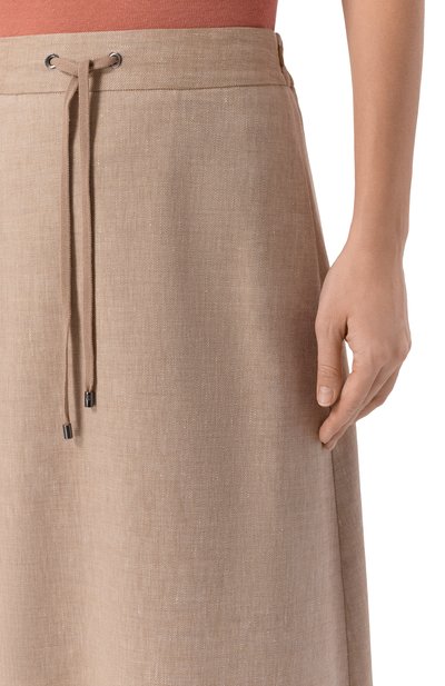 Юбка изо льна и вискозы LORENA ANTONIAZZI, арт. P2639G030A/5154, фото 5