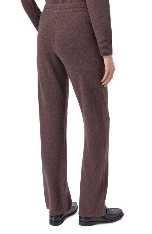 Брюки из кашемира и шерсти Sporty and Rich PA02766302BR27 Коричневый  PA02766302BR27 Фото 4