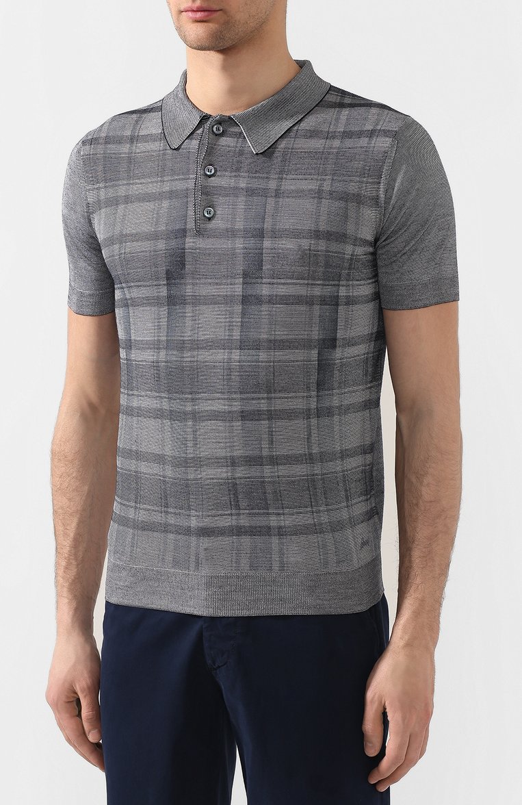 Поло из смеси шелка и шерсти BRIONI, арт. UMR40L/P9K25, фот�о 1